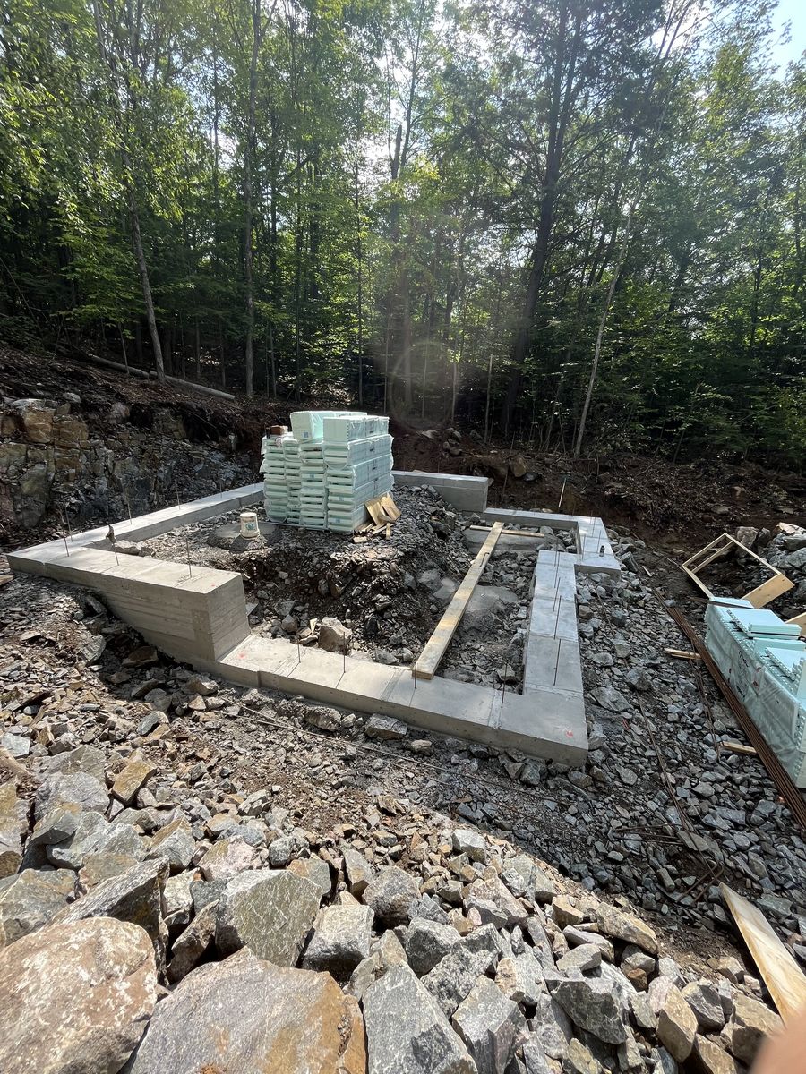 Cimientos y espacios de arrastre de un proyecto de tipo Viviendas unifamiliares cerca de Gatineau (Outaouais) por Dsconstruction