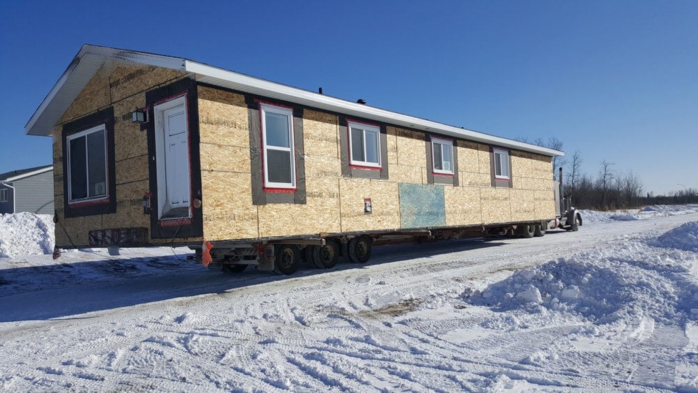 House Construction Exteriors from a Prefab and Modular Houses project near Saskatoon by Escalade Homes