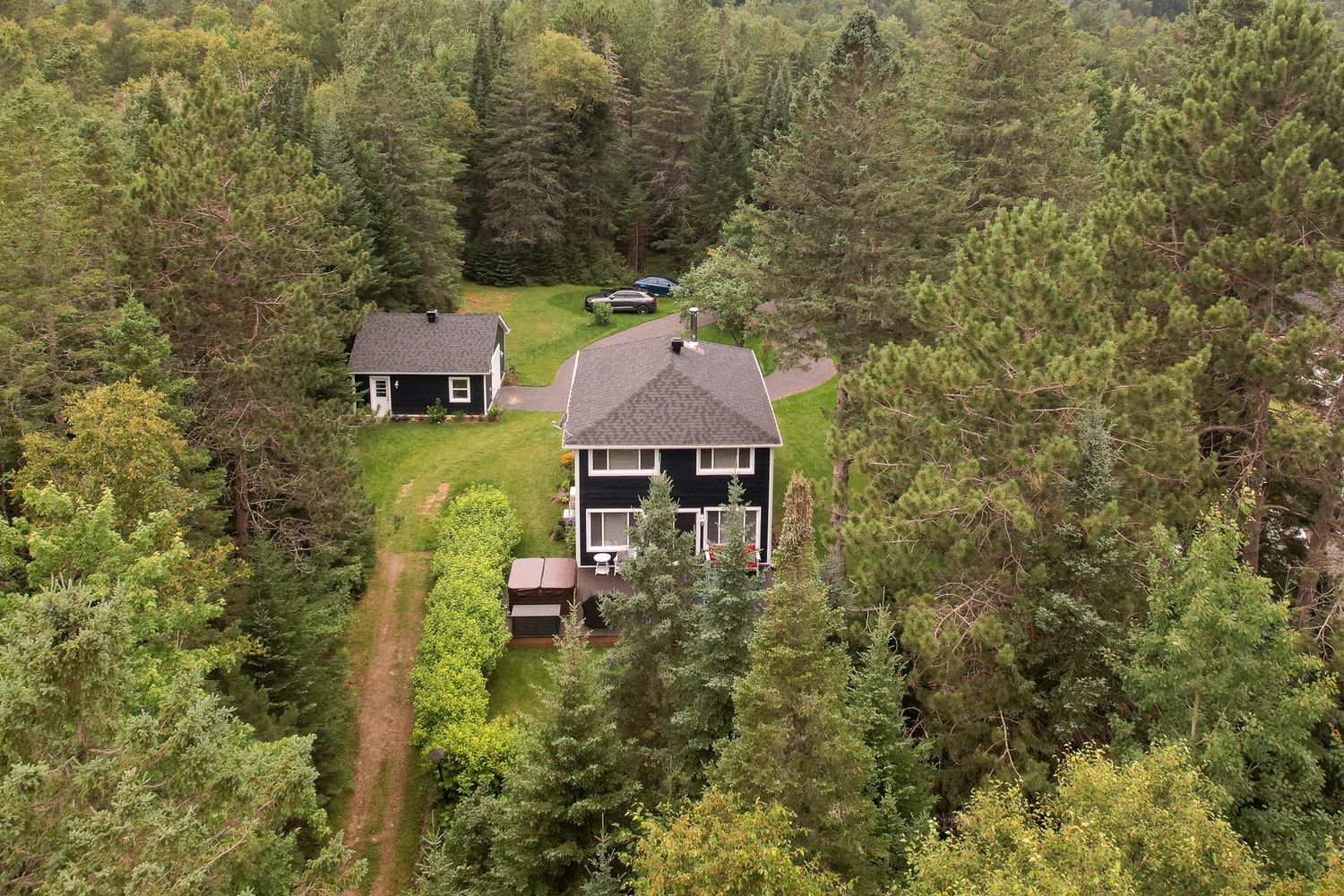 Vue aérienne d'un projet de Agrandissements de maison près de Joliette (Lanaudière) de Construction Youri Durand inc.