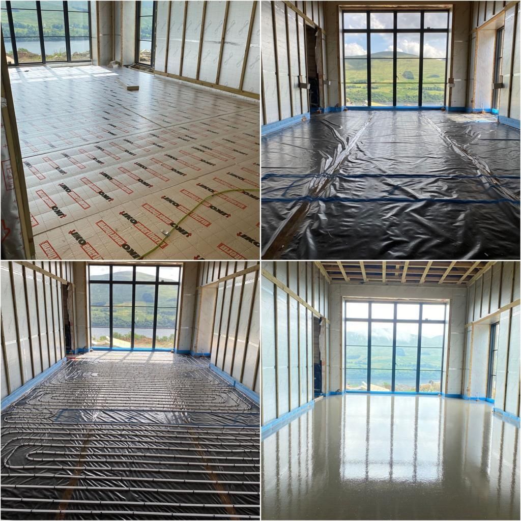Travaux - Intérieur d'un projet de Finitions de plancher de béton près de New York-Newark-Jersey City de Next Level Underfloor Heating and Screed Solutions