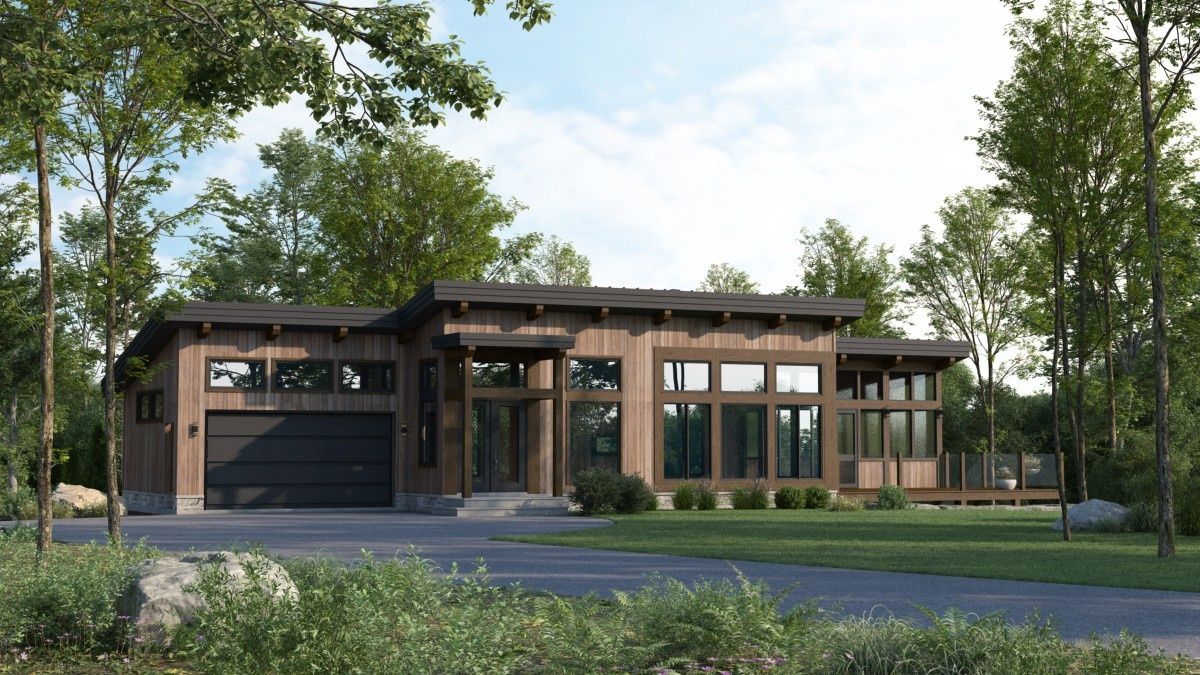  d'un projet de Maisons unifamiliales près de Saint-Jérôme/Blainville (Laurentides) de Harkins inc. - Bois rond & Charpenterie