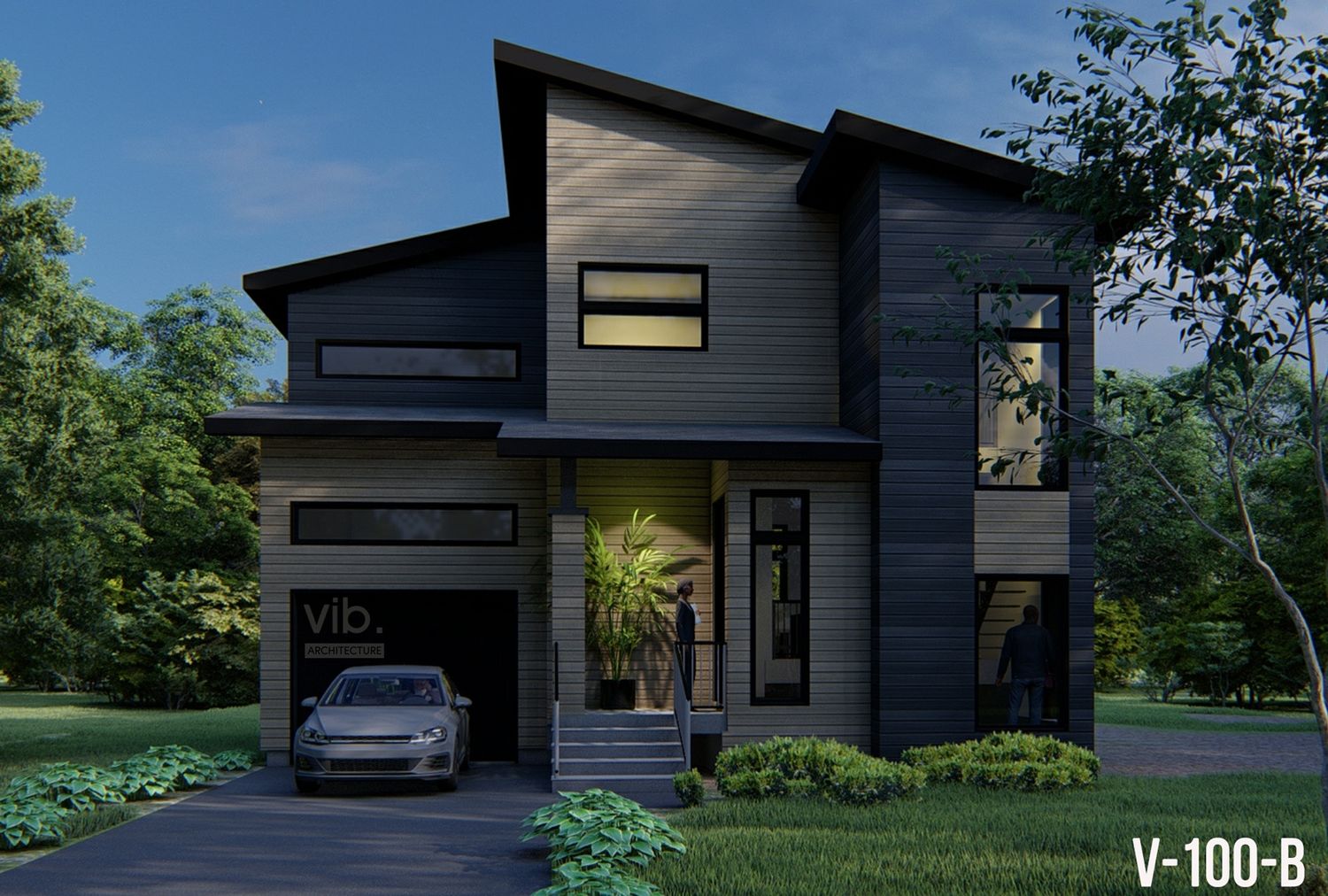 3D Rendering from a Single family homes project near Joliette (Lanaudière) by vib architecture inc.