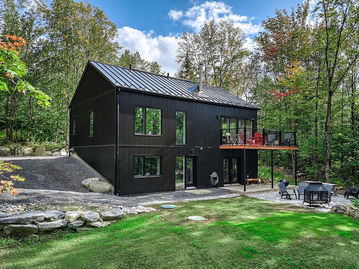 Backyard from a Single family homes project near Sherbrooke (Estrie) by Belvedair