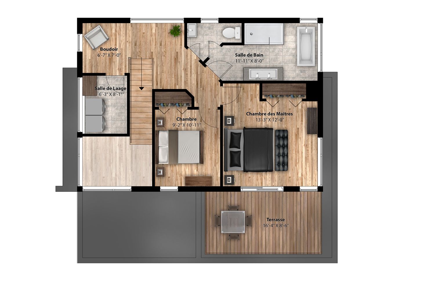 Floor Plan from a Single family homes project near Joliette (Lanaudière) by Bâtiment Préfab