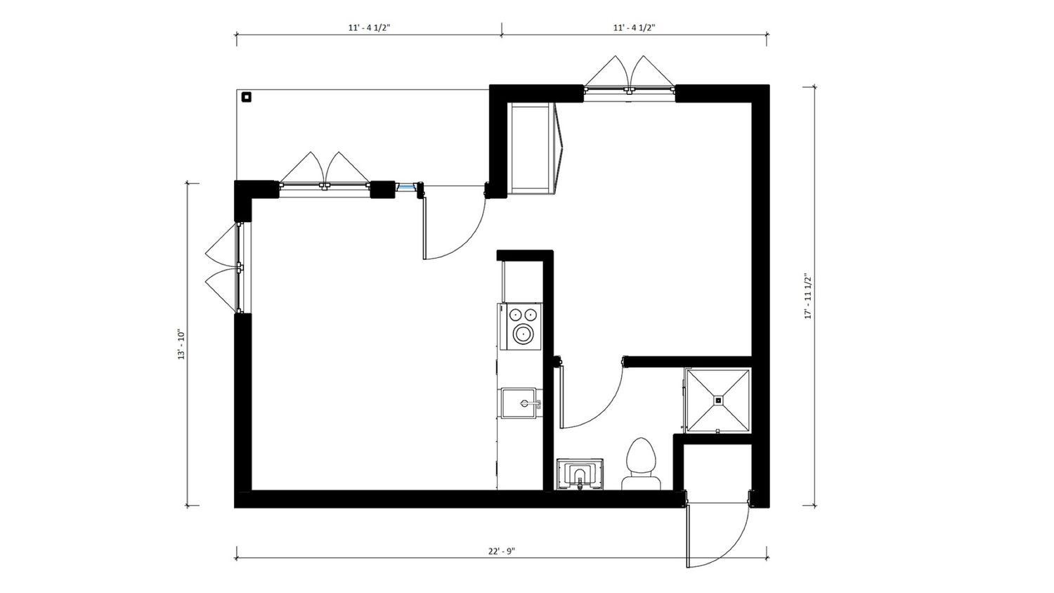 Floor Plan from a Tiny Houses project near Barrie by Pacd Homes