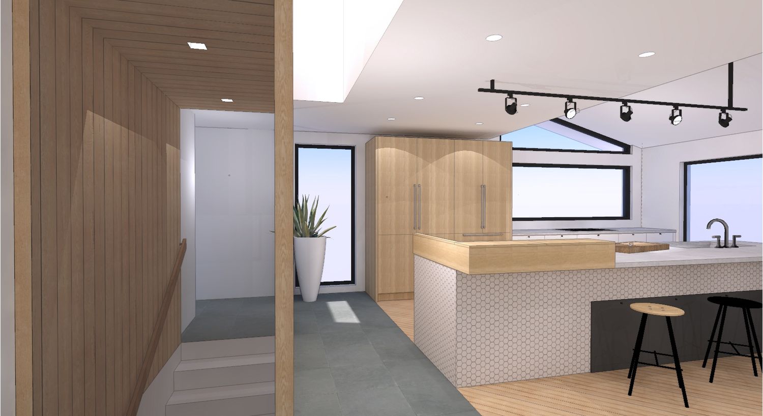 Rendu 3D d'un projet de Design et aménagement intérieur près de Montréal/Laval/Longueuil (Grand Montréal) de Andréanne Lussier Designer intérieur