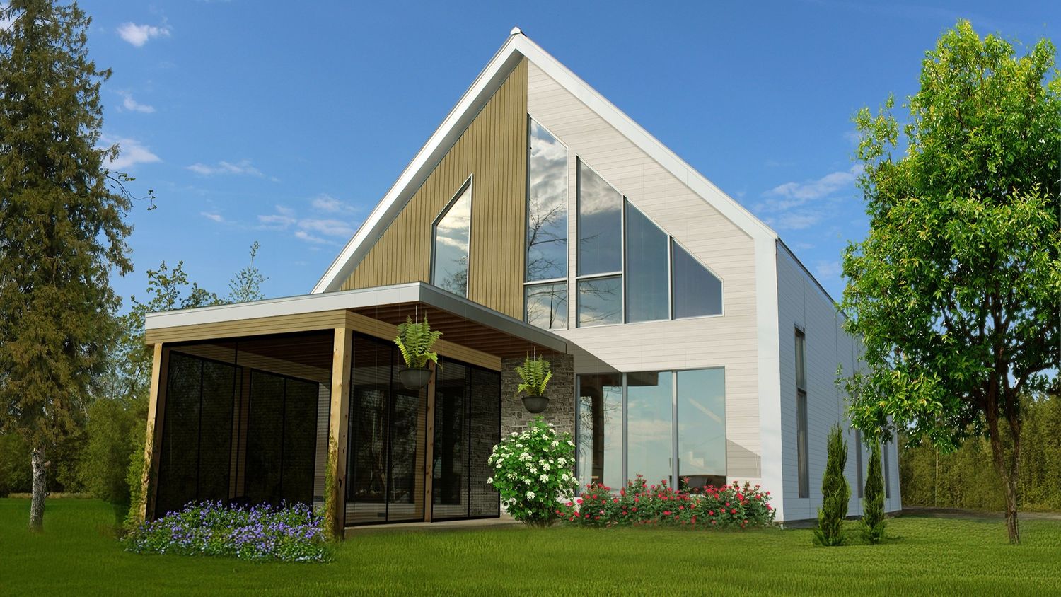 3D Rendering from a 3D modelings and renderings project near Montreal (Greater Montreal) by Atelier FlorA