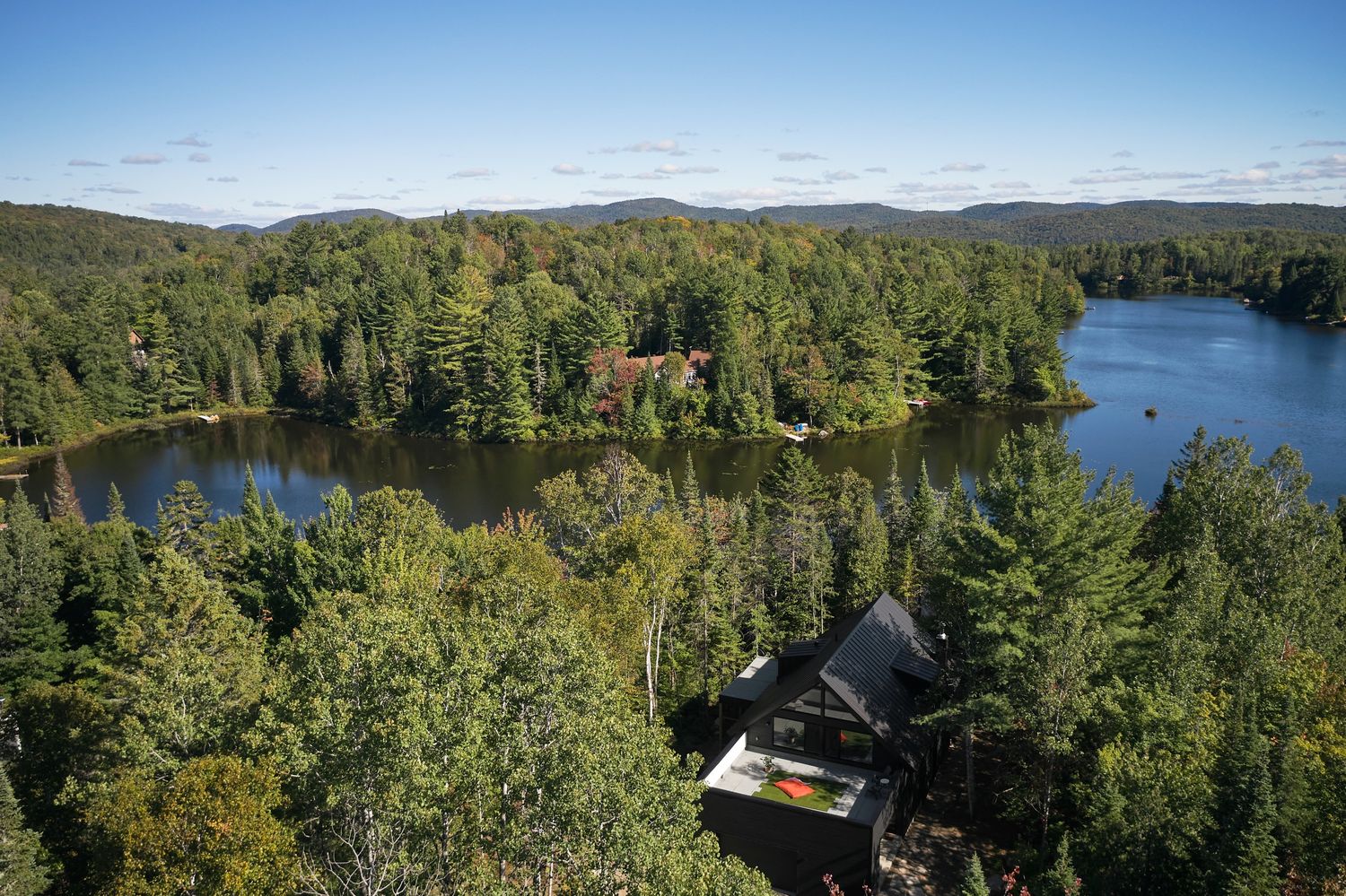 Aerial view from a Single family homes project near Montreal (Greater Montreal) by GHOCHE ARCHITECTE