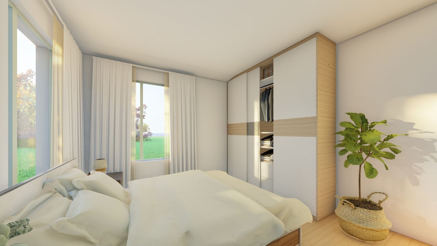 3D Rendering from a Accessory Dwelling Units (ADUs) project near San Diego by California Modulars
