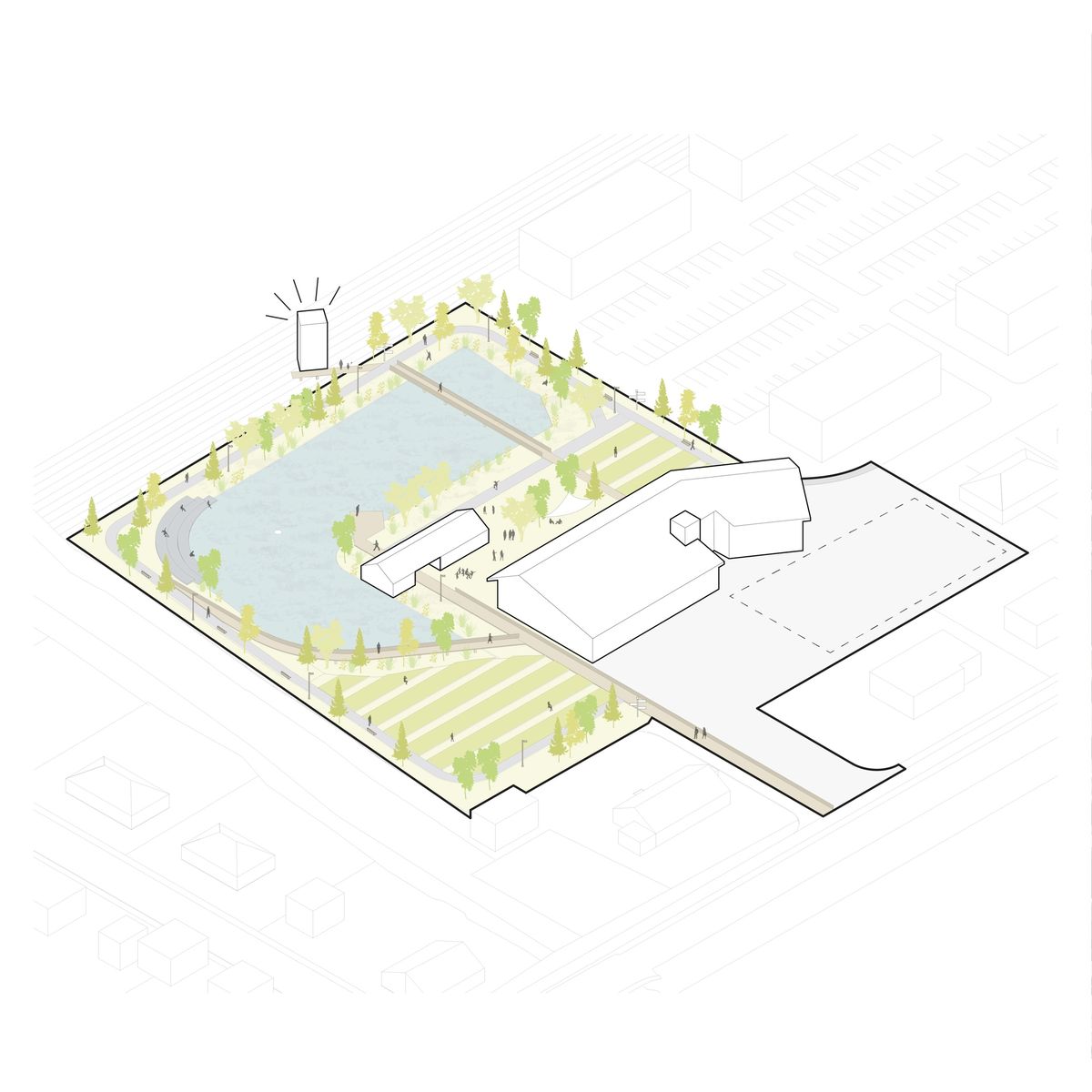 Site Plan from a 3D modelings and renderings project near Quebec City - Levis by atelier vert forêt