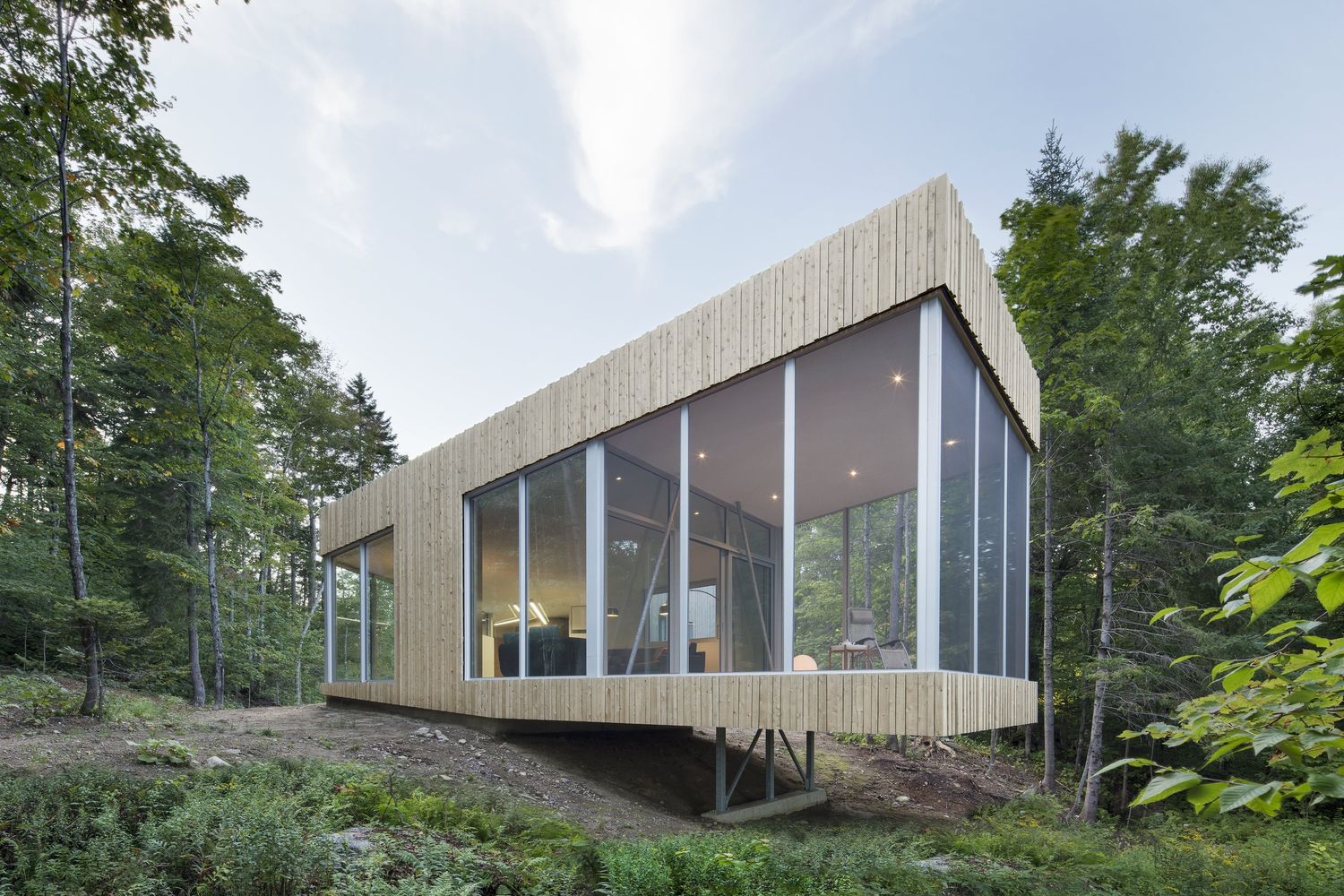 Backyard from a Single family homes project near Montreal (Greater Montreal) by Paul Bernier Architecte