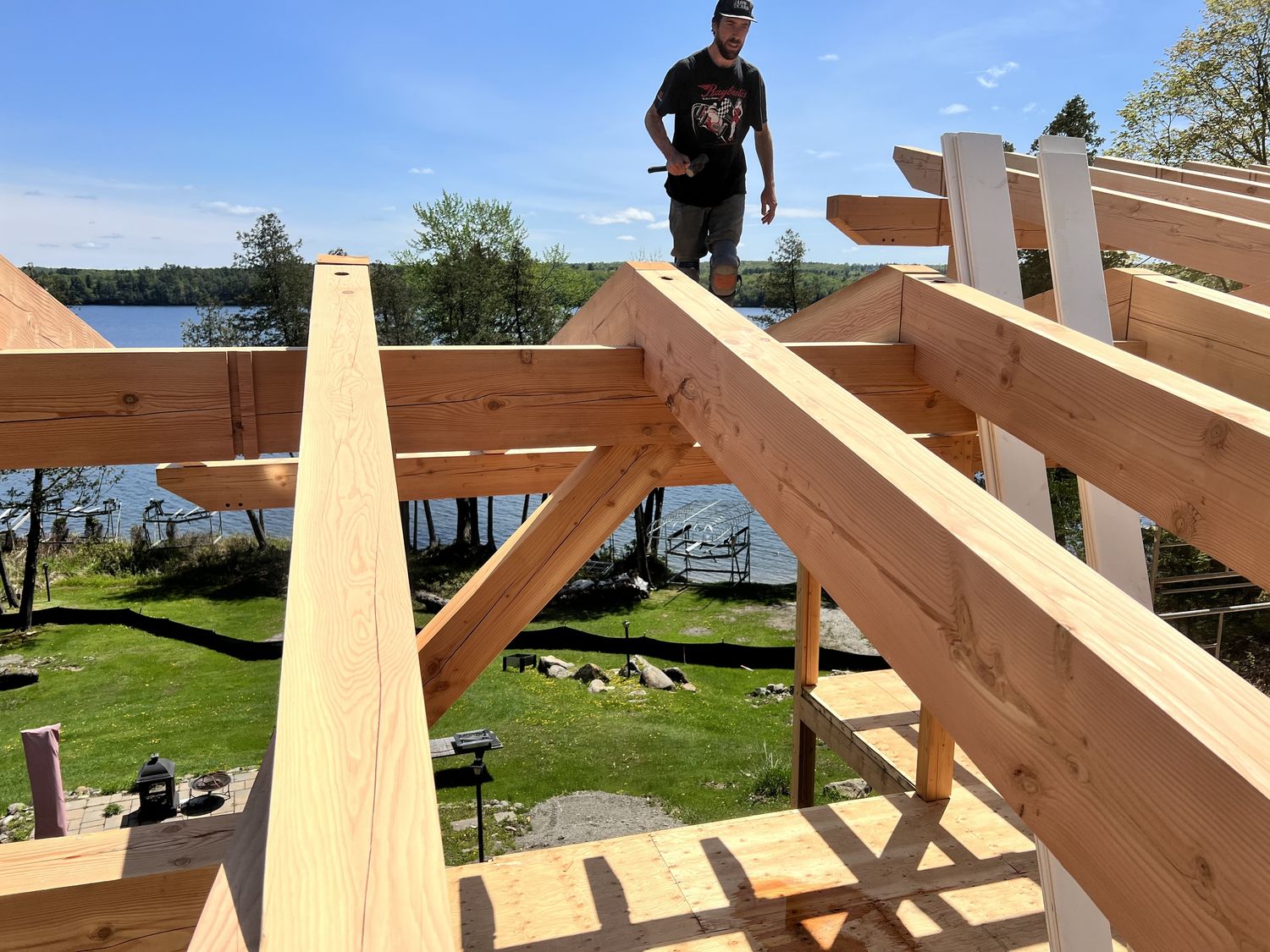 Wall Construction from a Single family homes project near Granby - Bromont - Cowansville by Construction Latulippe