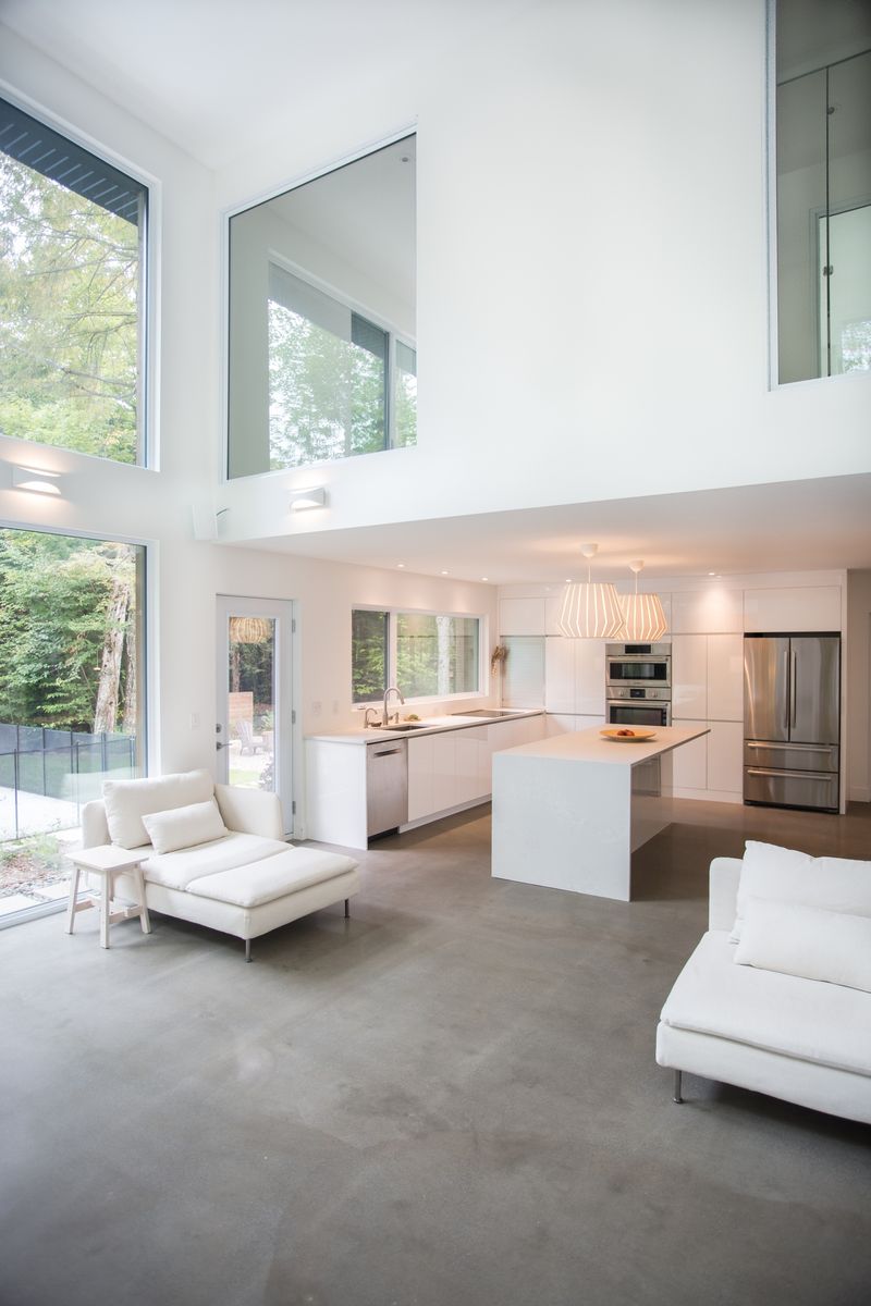 Living Room from a Single family homes project near Sherbrooke (Estrie) by UrbanEco Construction