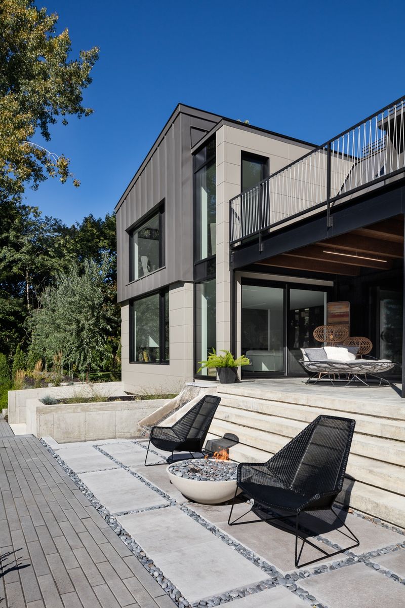 Patio & Pergola from a Home extensions project near Montreal (Greater Montreal) by GHOCHE ARCHITECTE