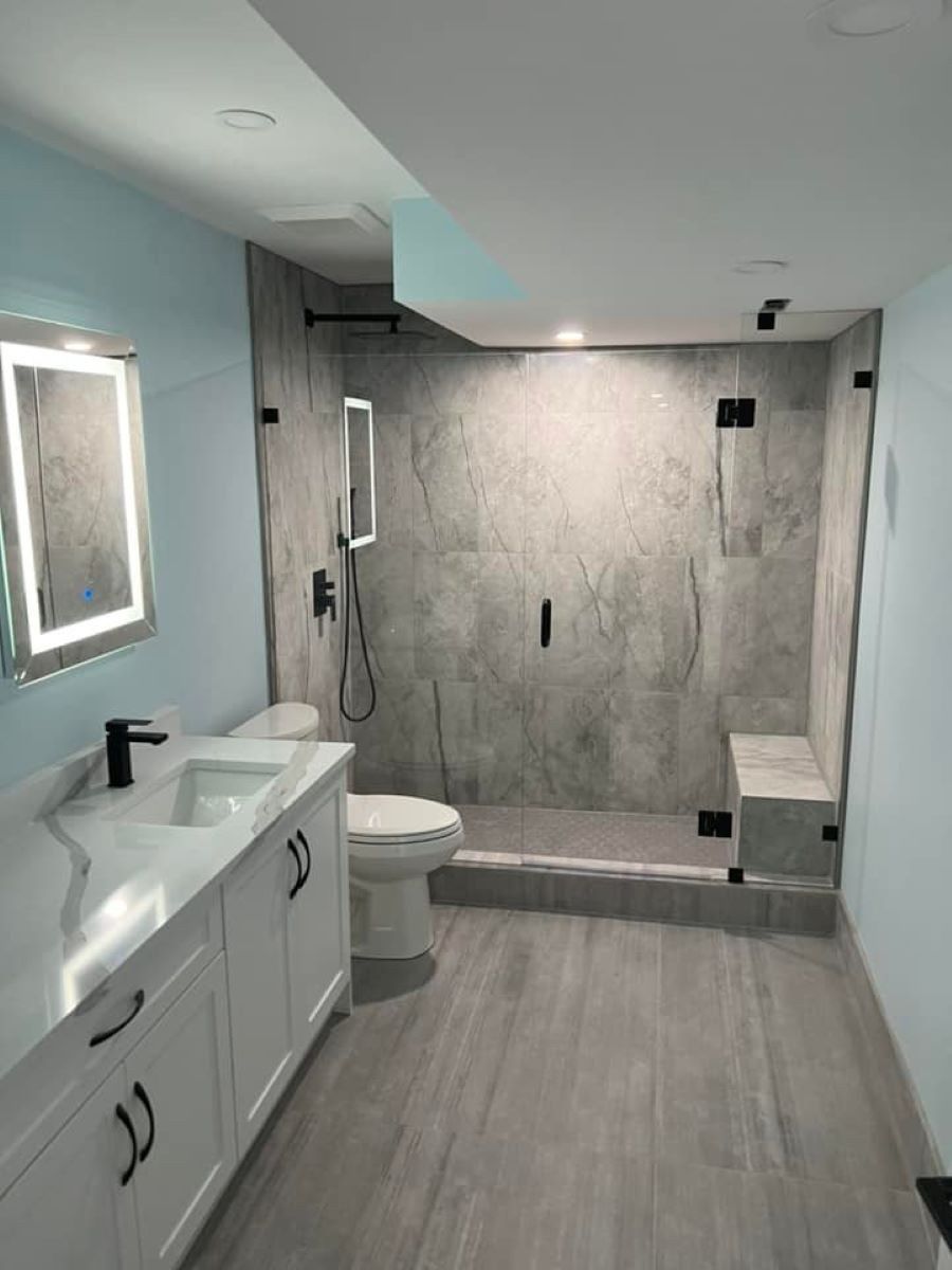 Bathroom from a Basements project near Abbotsford - Chilliwack - Fraser valley by Nicons Enterprises LTD.