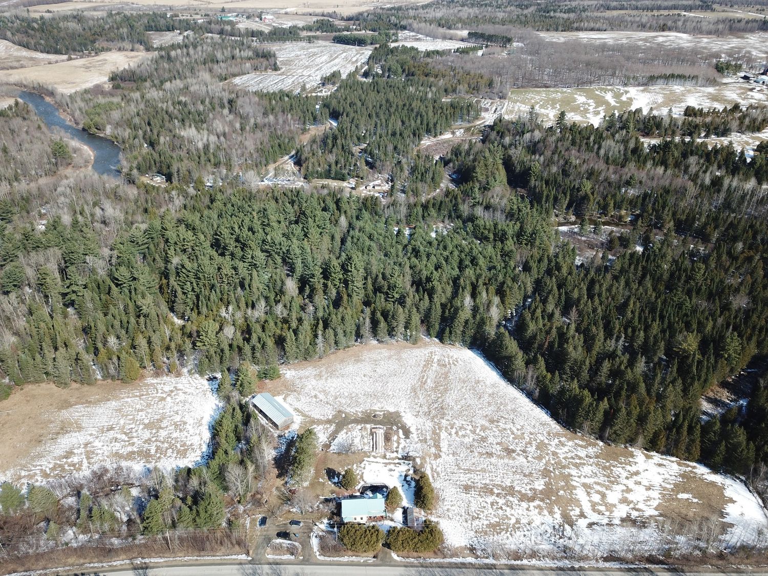 Aerial view from a Single family homes project near Sherbrooke (Estrie) by Claire Derome • courtière en immobilier résidentiel