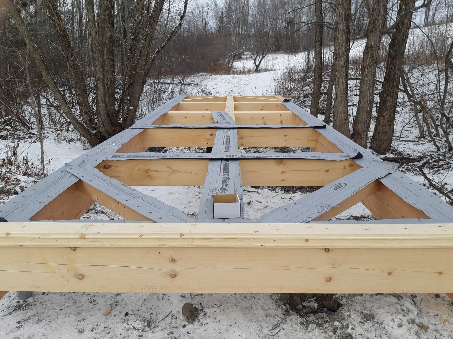 Structures et ossatures d'un projet de Charpentes massives près de Sherbrooke (Estrie) de Construction Latulippe