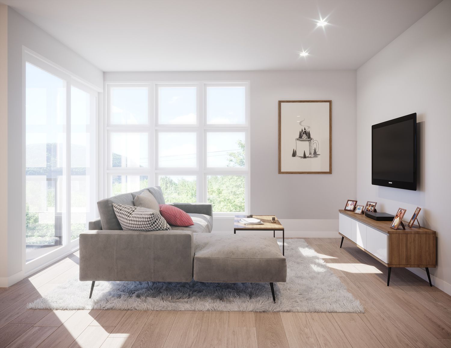 Living Room from a Multi-family and high-rise Buildings project near Montreal (Greater Montreal) by Le Groupe BBC