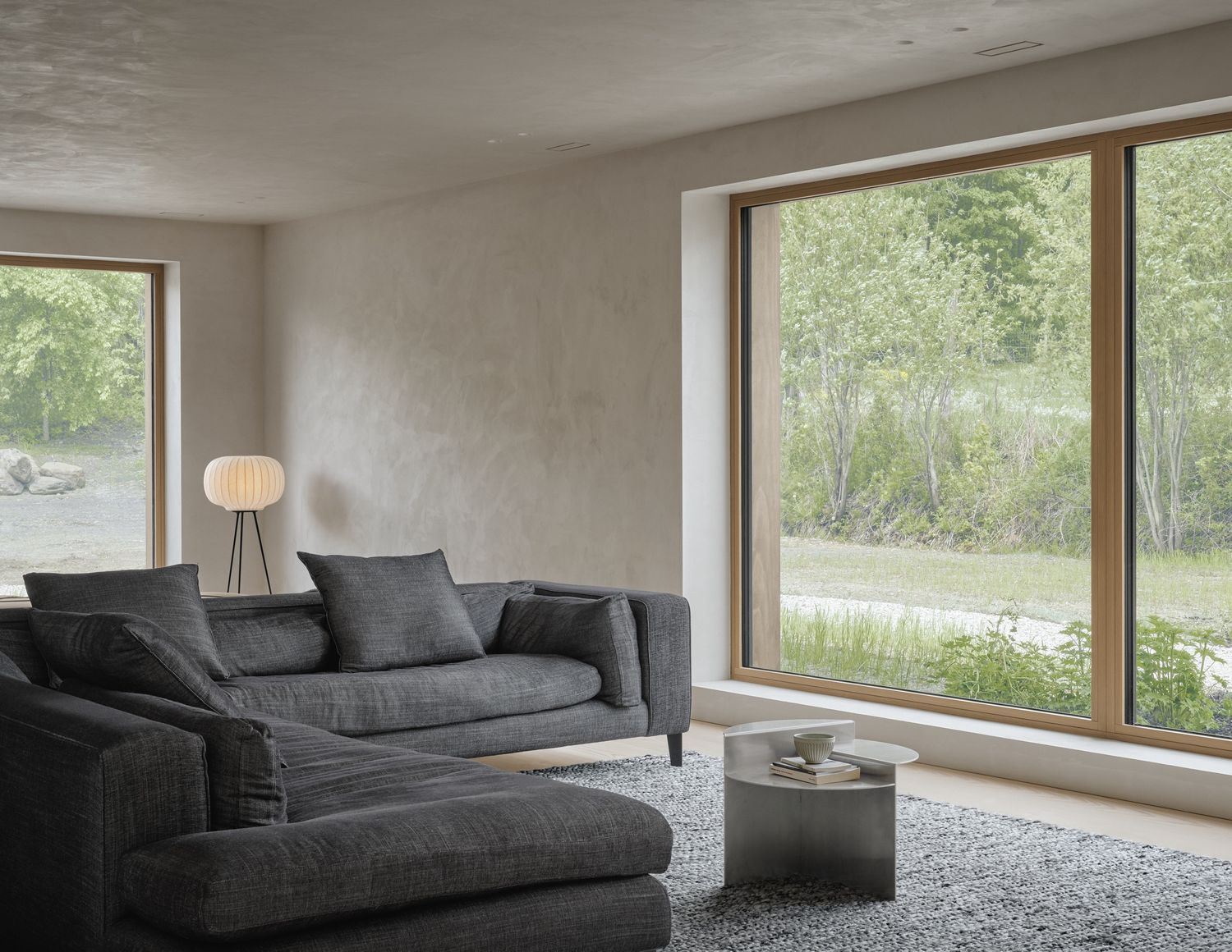 Living Room from a Single family homes project near Granby - Bromont - Cowansville by Atelier L'Abri