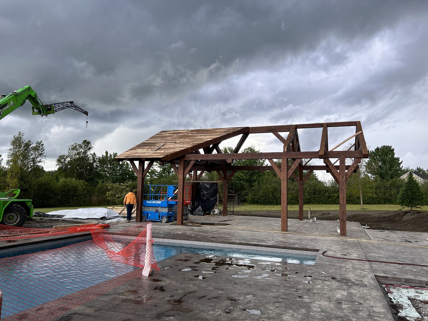 Construcción de muros de un proyecto de tipo Armazones de madera maciza cerca de Sherbrooke (Estrie) por Construction Latulippe