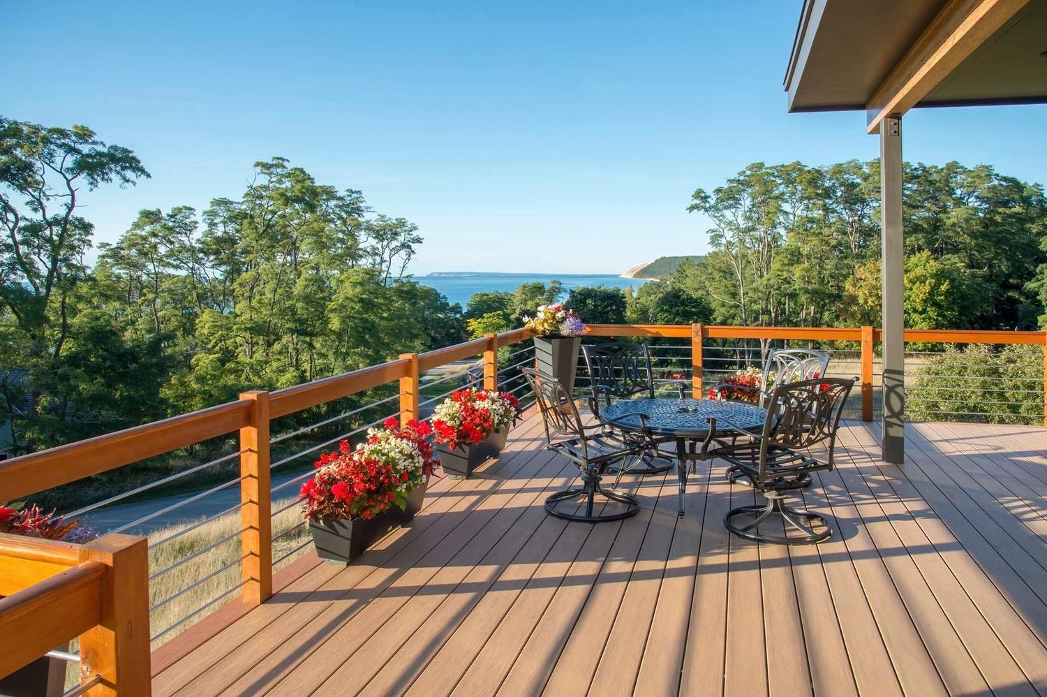 Deck & Balcony from a Prefab and Modular Houses project near Jackson - Meridian by Lindal Cedar Homes