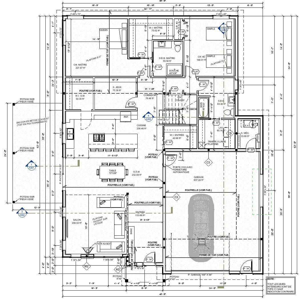 Floor Plan from a 3D modelings and renderings project near Sherbrooke (Estrie) by MG Tech Architecture