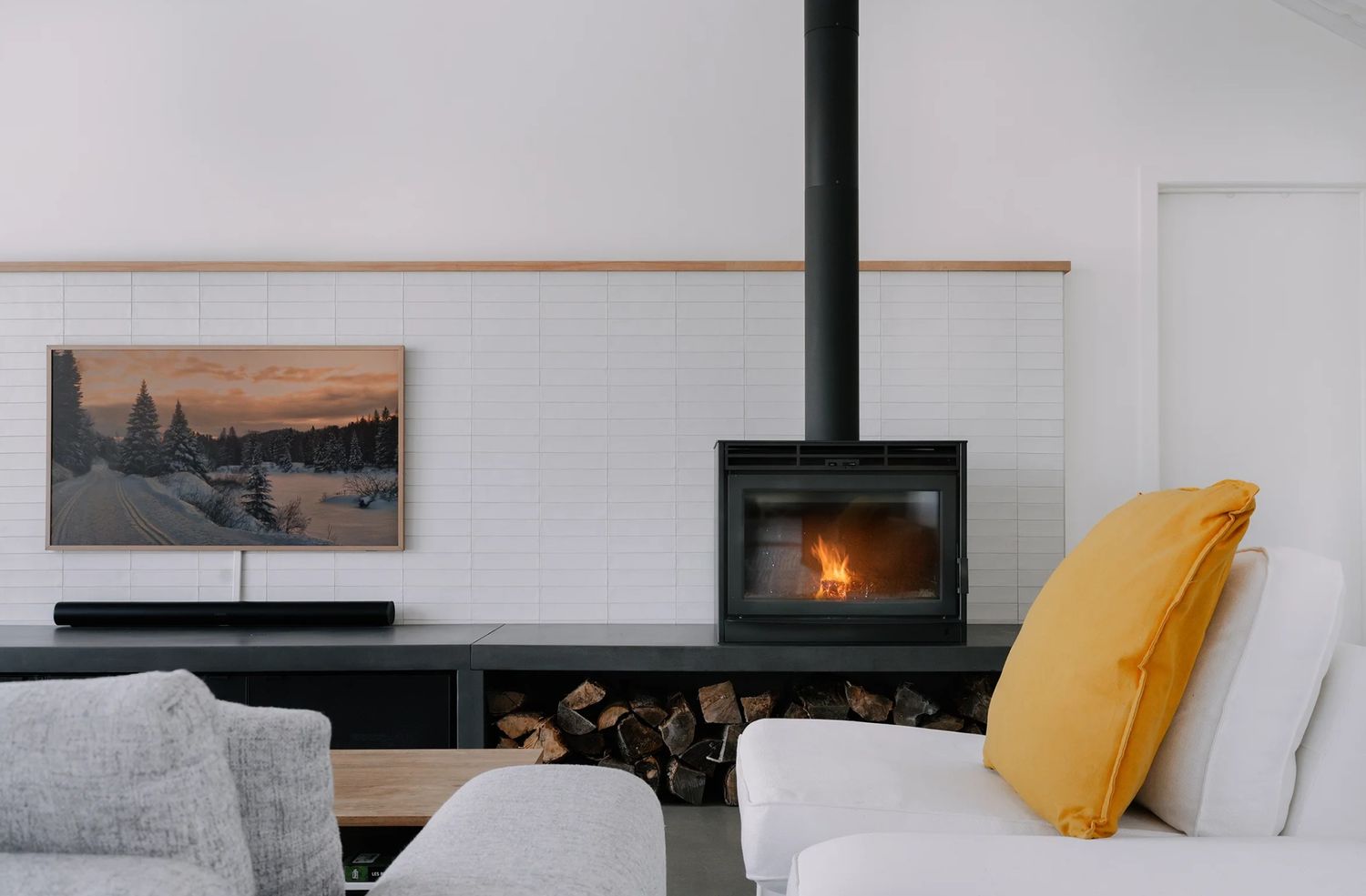 Living Room from a Single family homes project near Saint-Jerome (Laurentides) by Sarrazin Construction