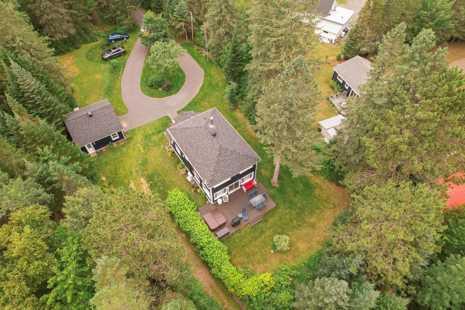 Vue aérienne d'un projet de Agrandissements de maison près de Joliette (Lanaudière) de Construction Youri Durand inc.