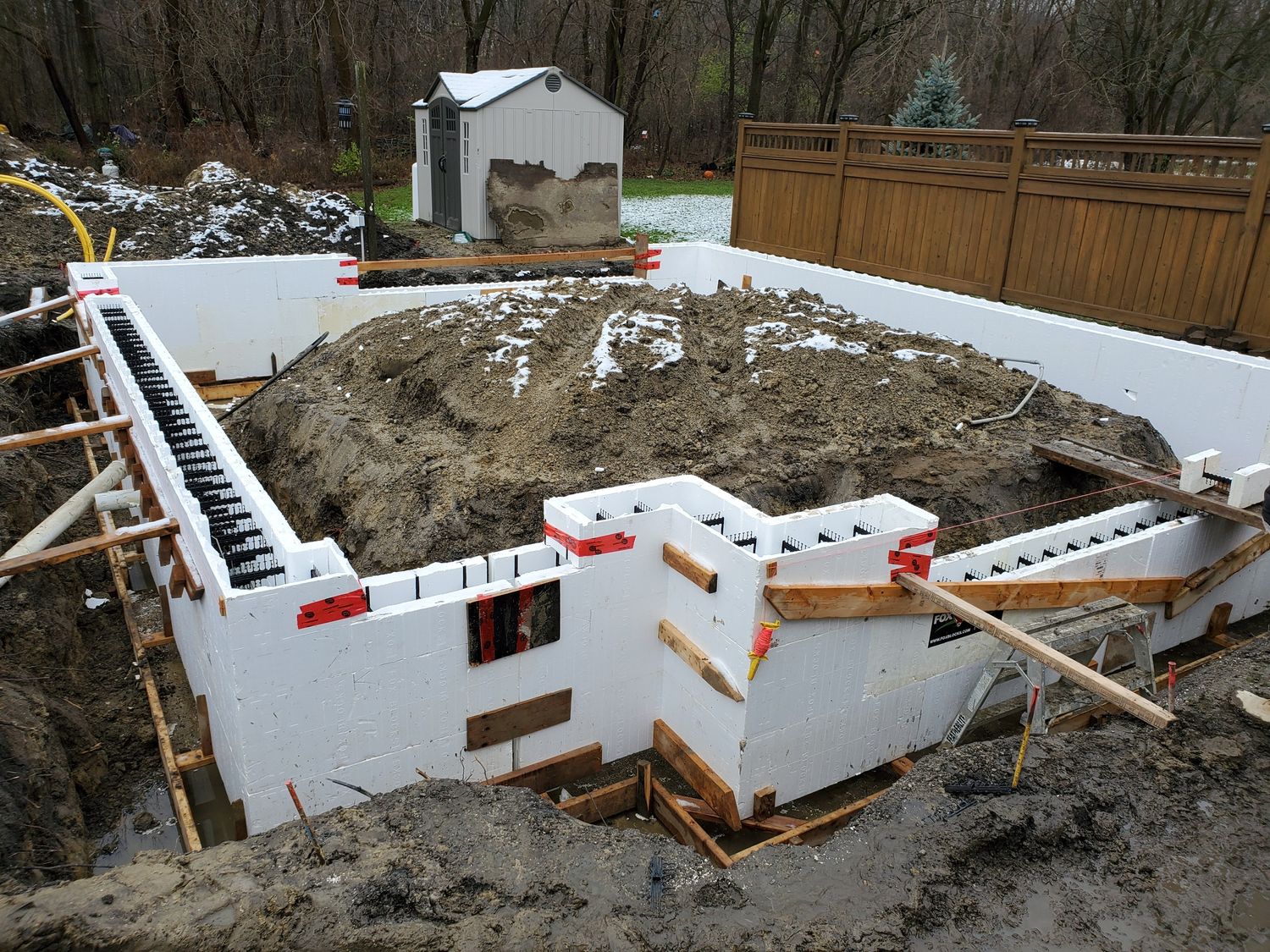 Wall Construction from a Garages project near Windsor by Windsor ICF