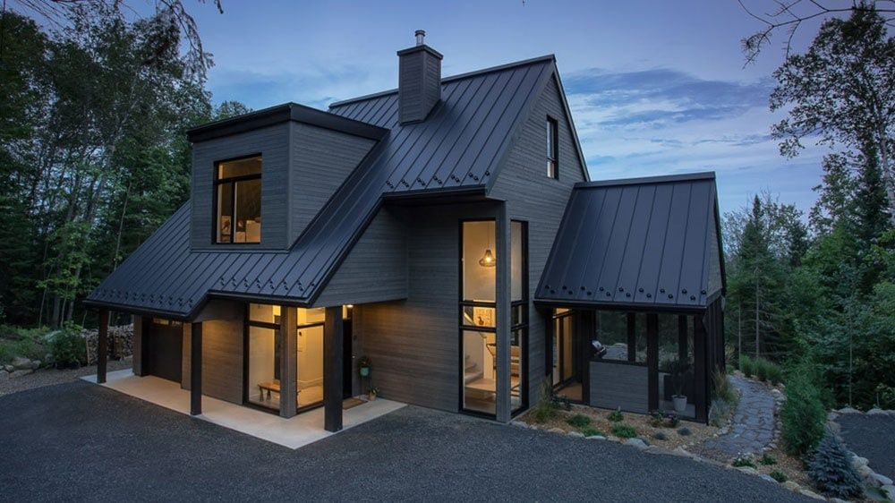 House Exterior from a Single family homes project near Saint-Jerome (Laurentides) by Écohabitations boréales