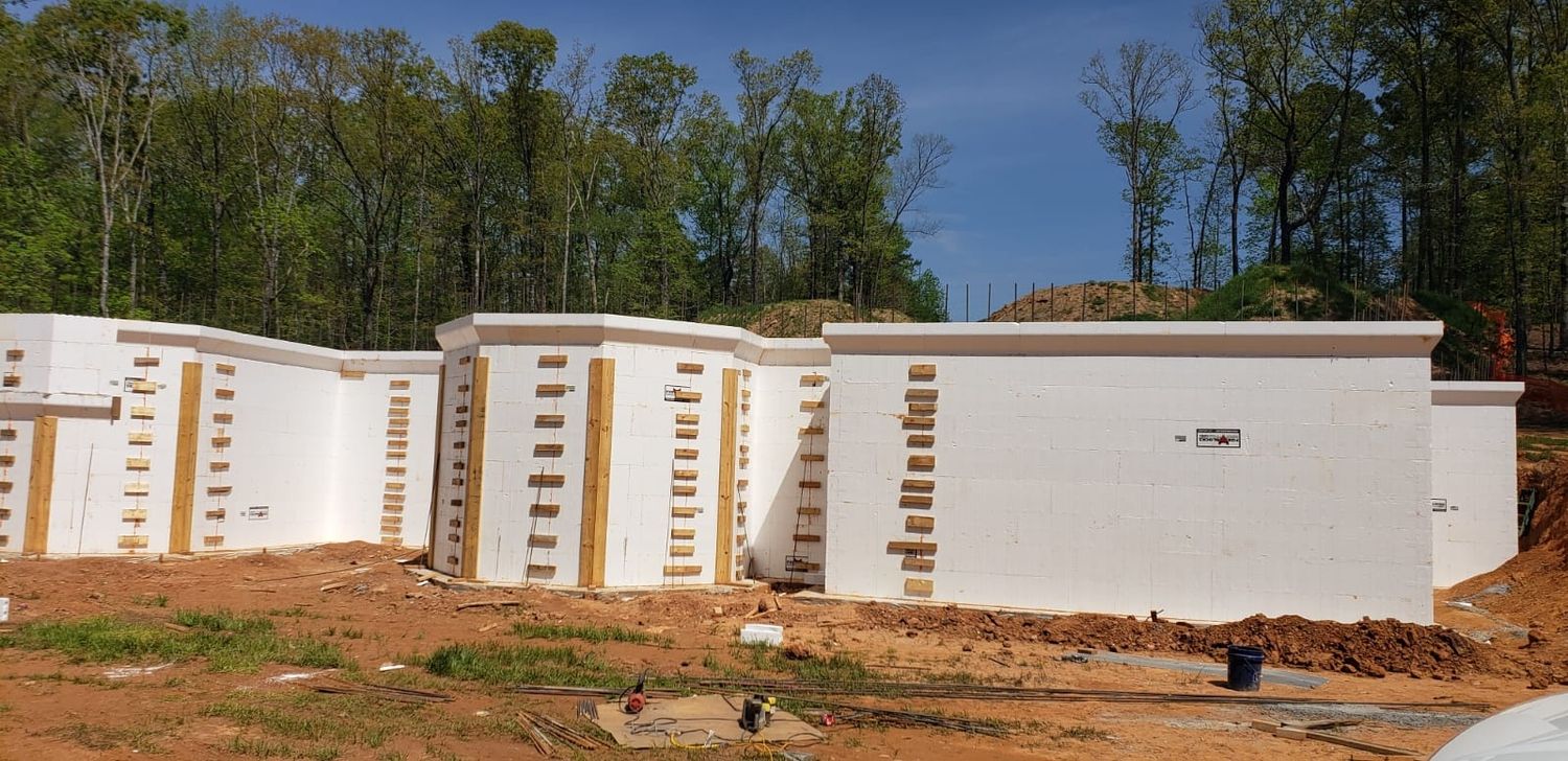Wall Construction from a Single family homes project near Atlanta by Green Harbor Building Systems LLC