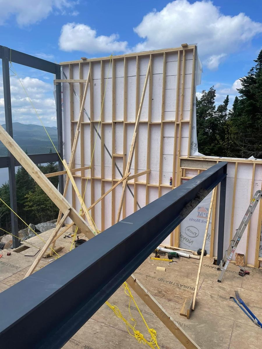 Wall Construction from a Single family homes project near Joliette (Lanaudière) by Les Constructions du Patrimoine J.S. INC.