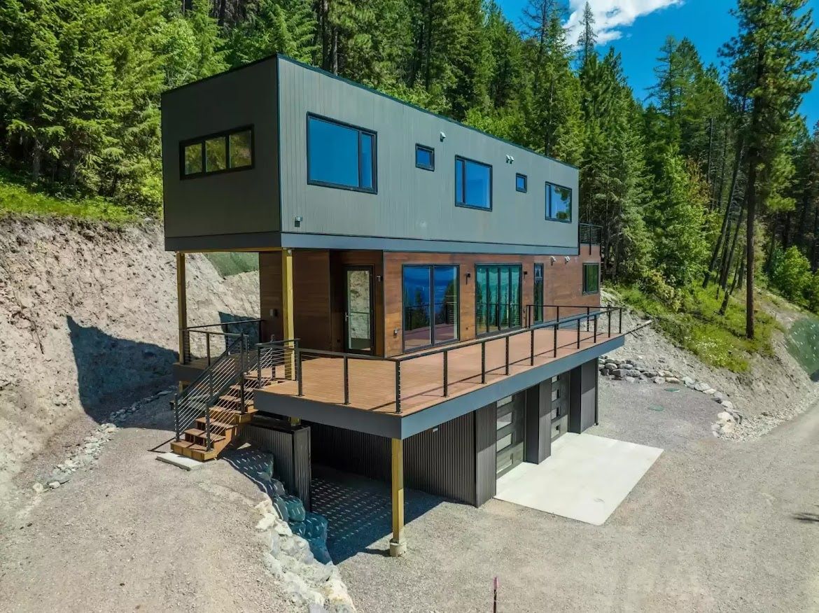 House Exterior from a Prefab and Modular Houses project near Missoula by Built Prefab