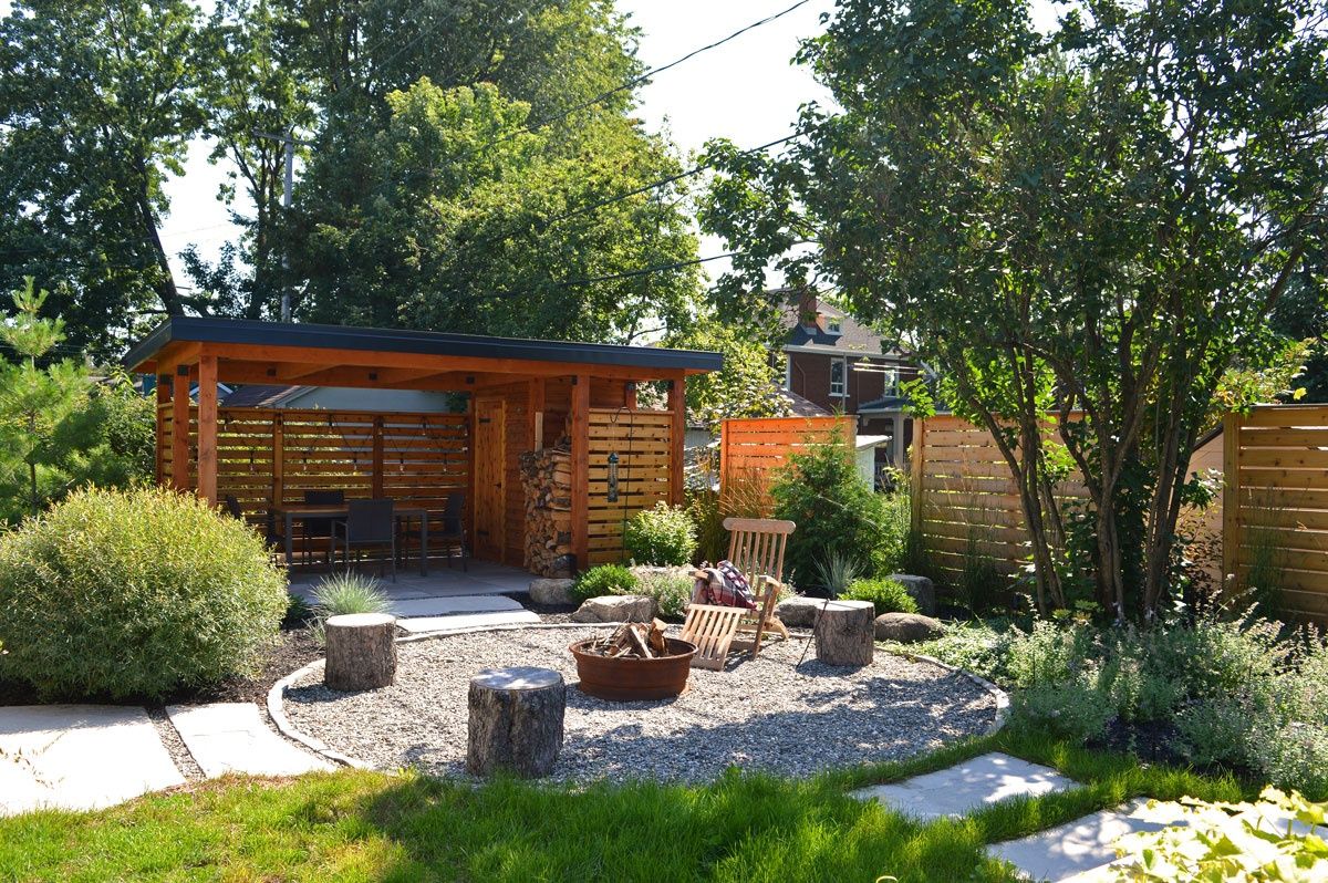 Backyard from a Garden Pathways project near Quebec City - Levis by Repères