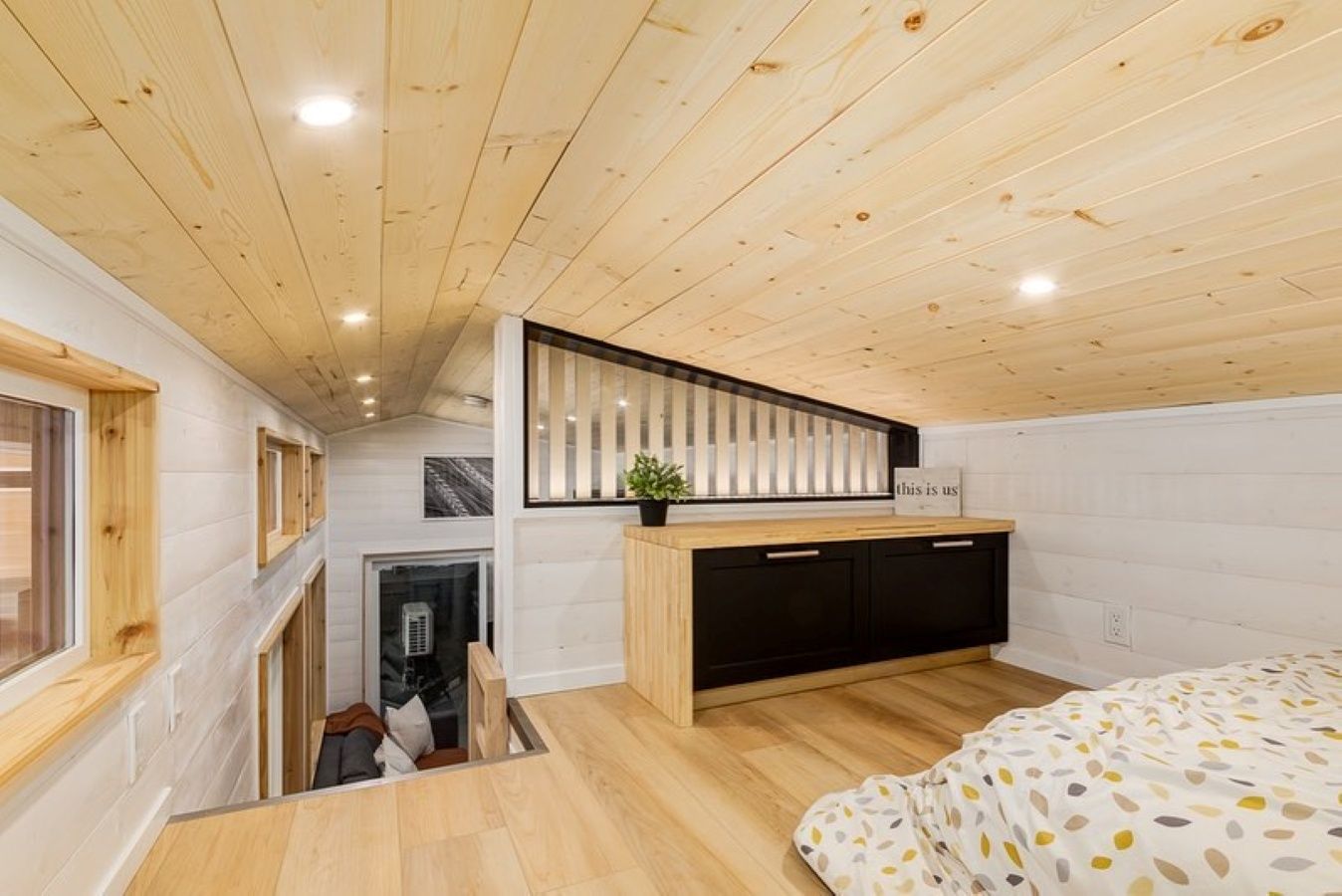 Bedroom from a Tiny Houses project near Calgary by ZeroSquared