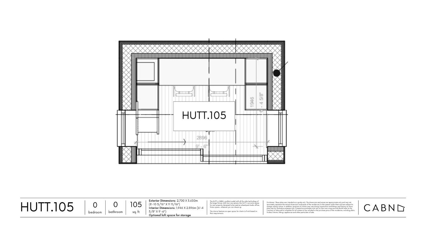 Plano de Planta de un proyecto de tipo Unidades de vivienda accesorias (ADU) cerca de Bahía de San Francisco por CABN