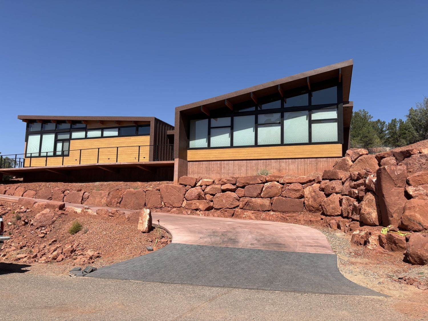 House Exterior from a Single family homes project near Phoenix by architects LOFT