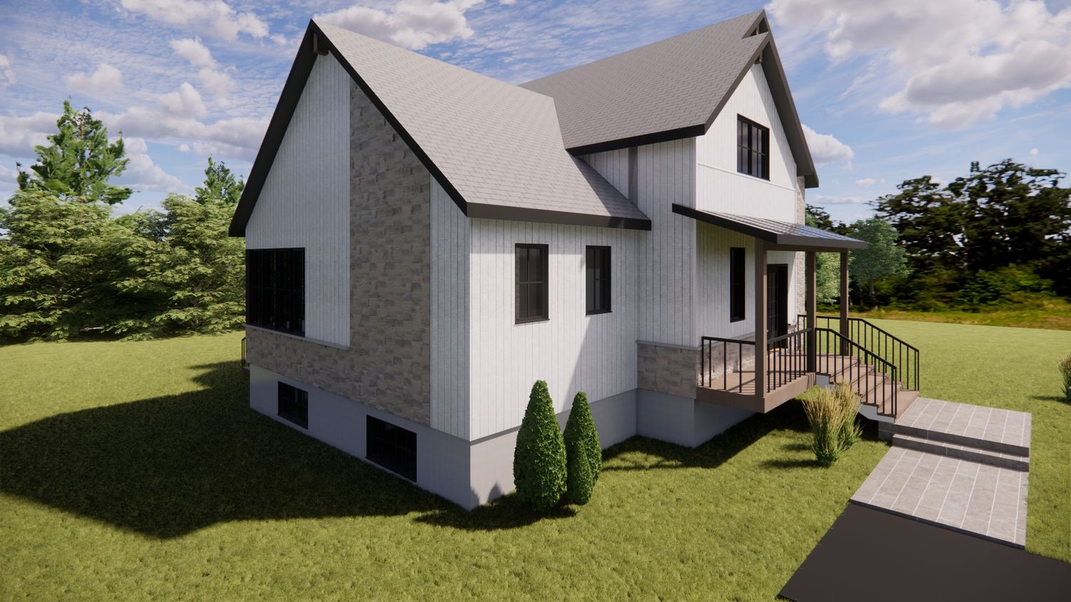 3D Rendering from a Single family homes project near Granby - Bromont - Cowansville by E.L. Concept - Architecture et Design
