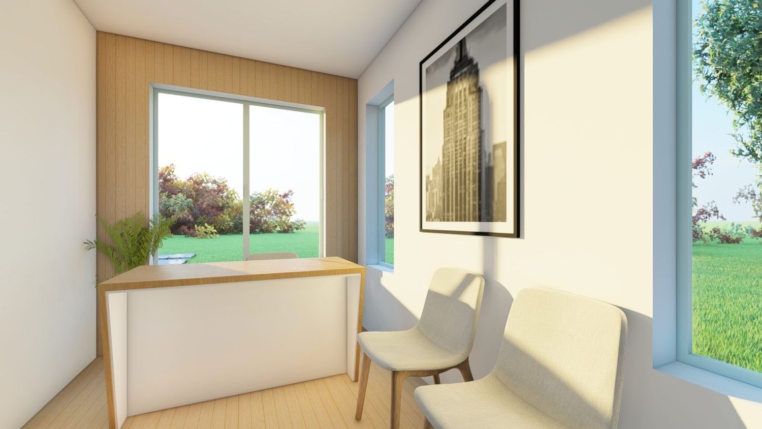 3D Rendering from a Accessory Dwelling Units (ADUs) project near San Diego by California Modulars