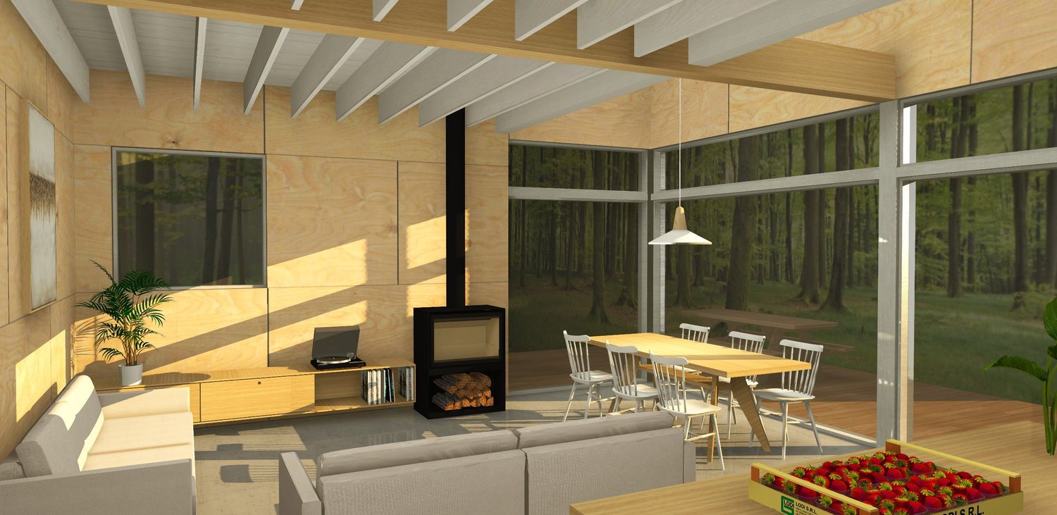 Rendu 3D d'un projet de Aménagement du territoire rural et régional près de Saint-Jérôme/Blainville (Laurentides) de Atelier abcdg