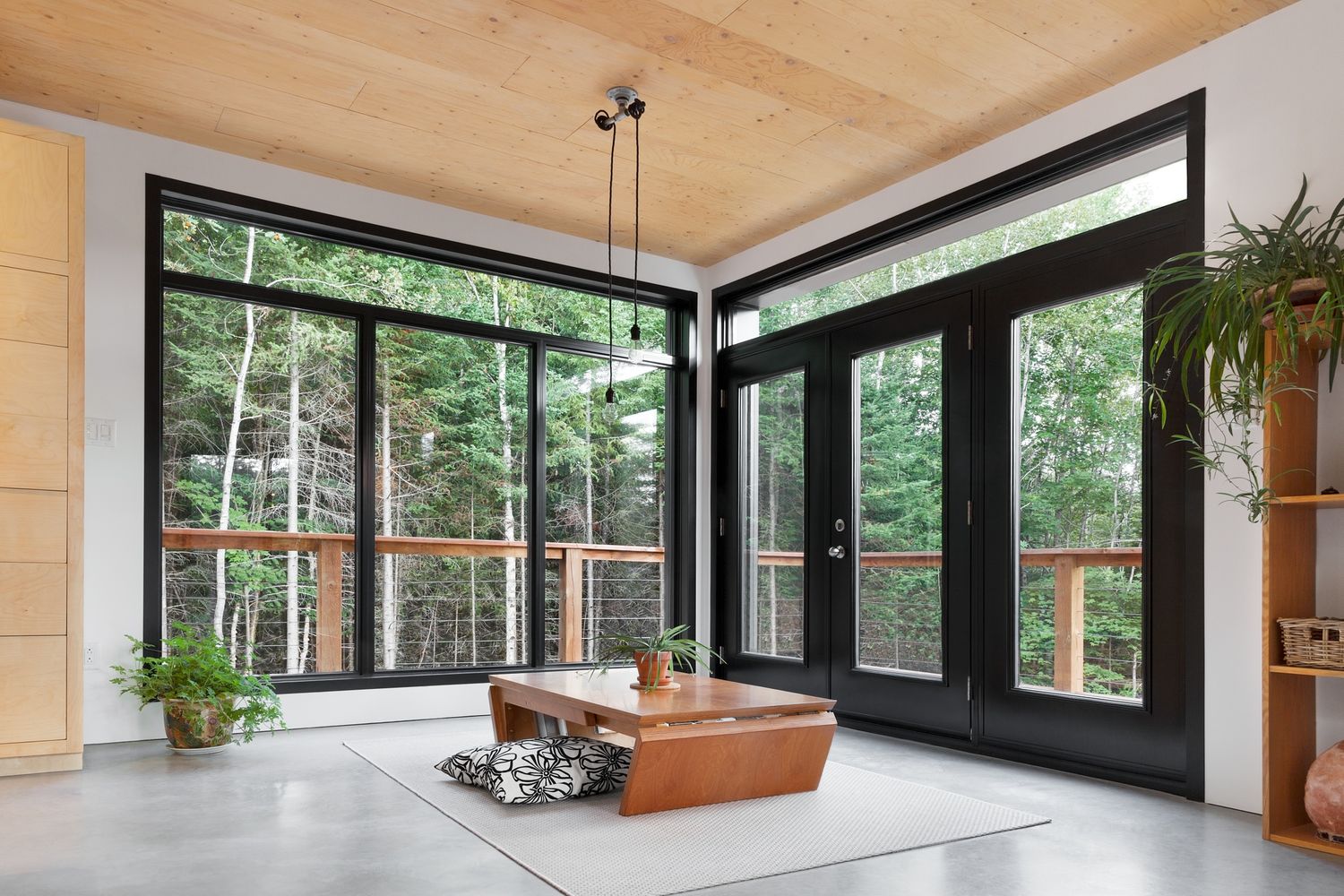 Living Room from a Single family homes project near Saint-Jerome (Laurentides) by Construction Larix Inc.
