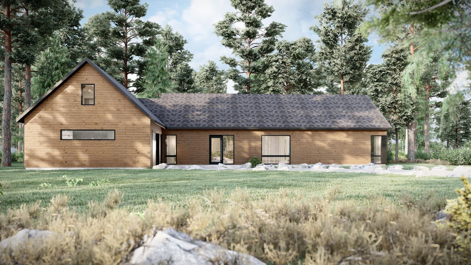 3D Rendering from a Single family homes project near Saint-Jerome (Laurentides) by Conception G.R