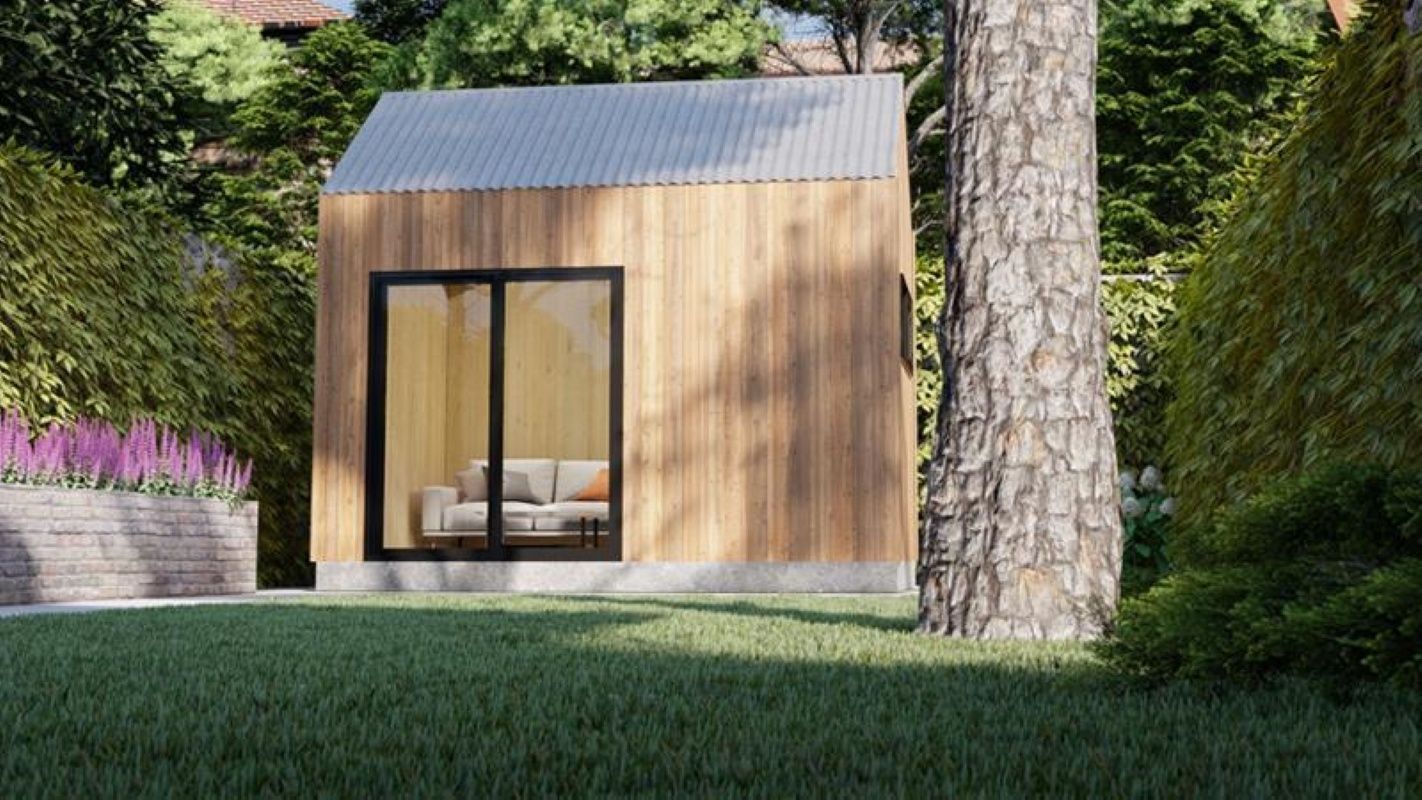 3D Rendering from a Accessory Dwelling Units (ADUs) project near Eureka (Humboldt County) by Summerwood Products