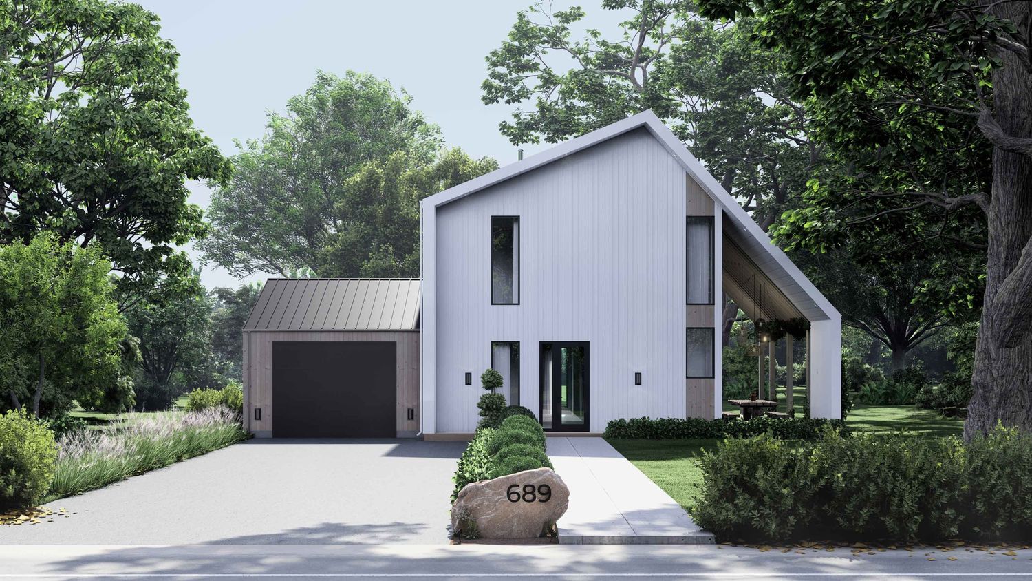 Rendu 3D d'un projet de Maisons unifamiliales près de Montréal/Laval/Longueuil (Grand Montréal) de VA architectures & design