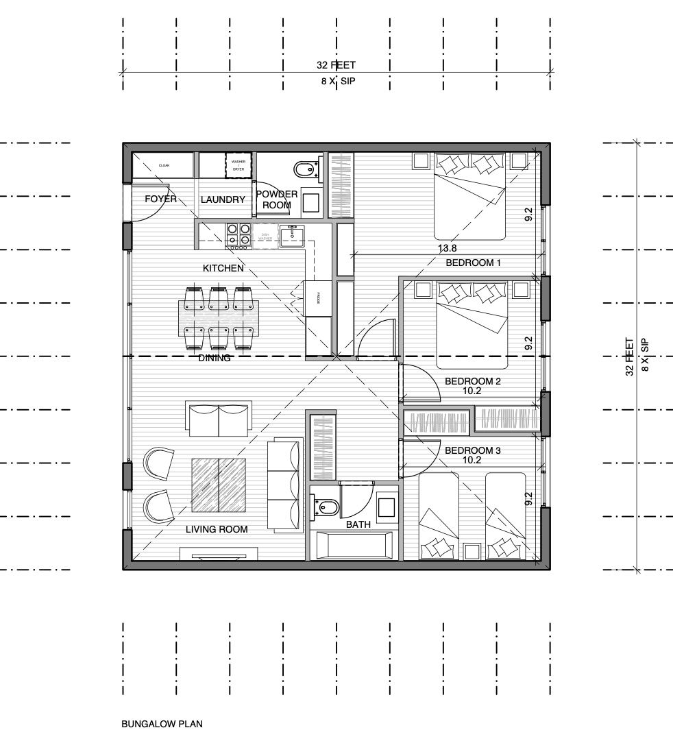 Plano de Planta de un proyecto de tipo Viviendas unifamiliares cerca de Montreal (Gran Montreal) por Strüktek