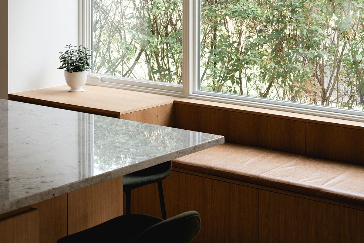 Cocina de un proyecto de tipo Viviendas unifamiliares cerca de Montreal (Gran Montreal) por Atelier L'Abri