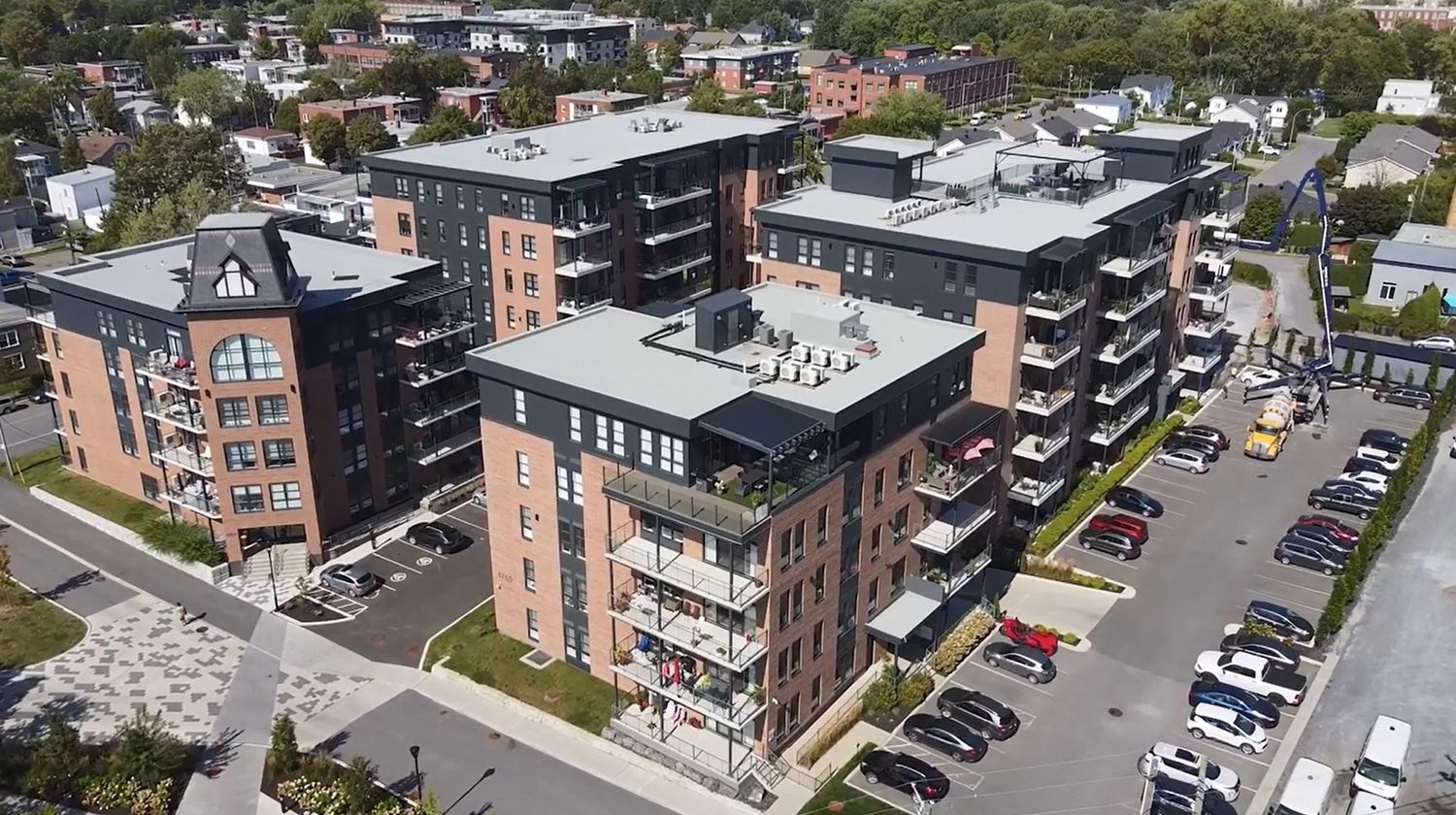 Aerial view from a Multi-family and high-rise Buildings project near Saint-Jean-sur-Richelieu (Montérégie) by S. Air Fortier