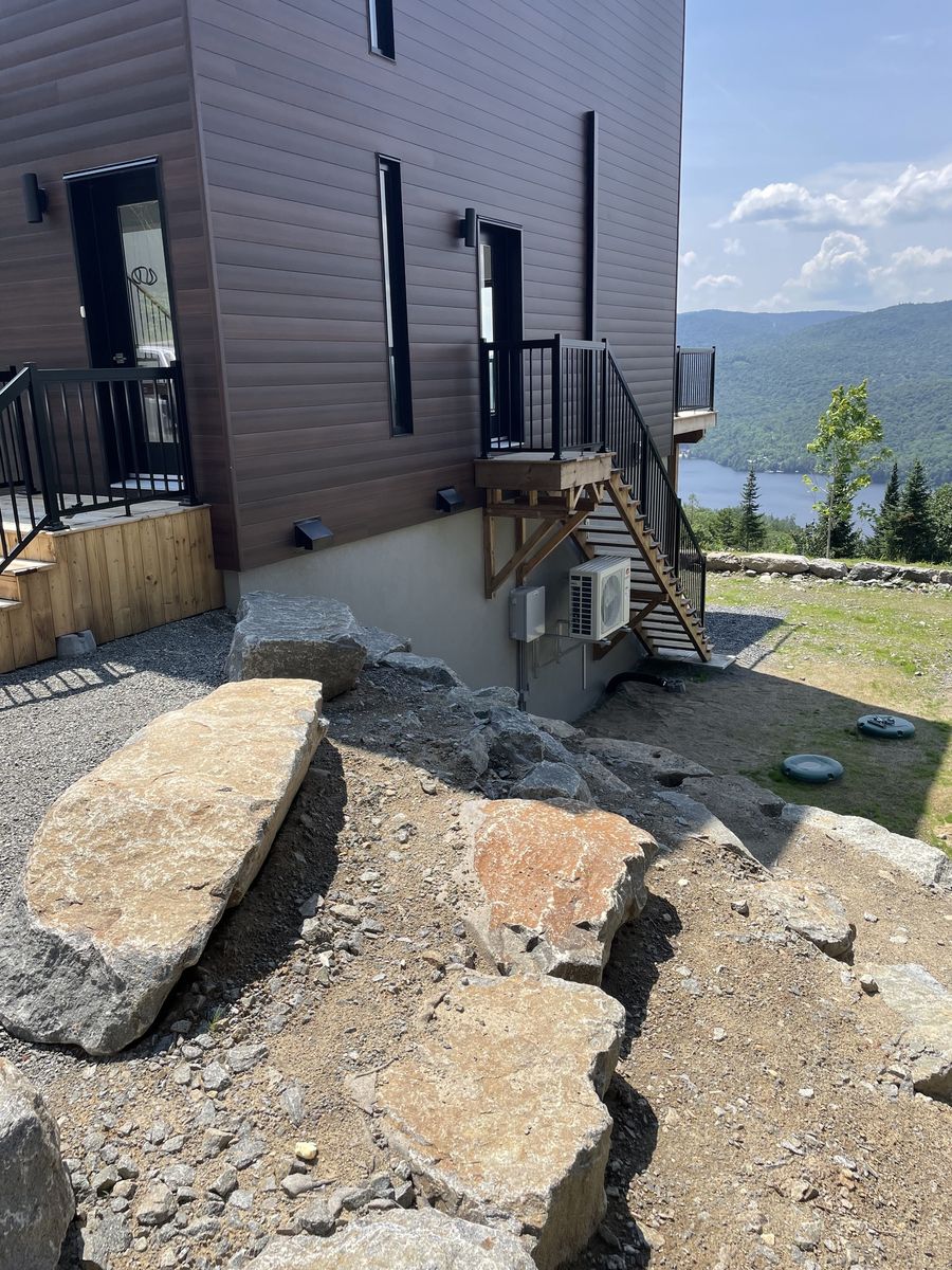 Acabado exterior de un proyecto de tipo Viviendas unifamiliares cerca de Joliette (Lanaudière) por Les Constructions du Patrimoine J.S. INC.