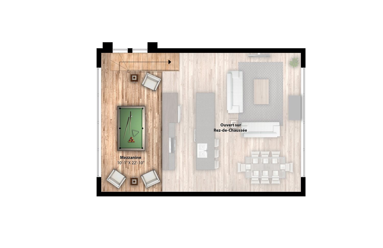 Plan de niveau d'un projet de Maisons unifamiliales près de Joliette (Lanaudière) de Bâtiment Préfab