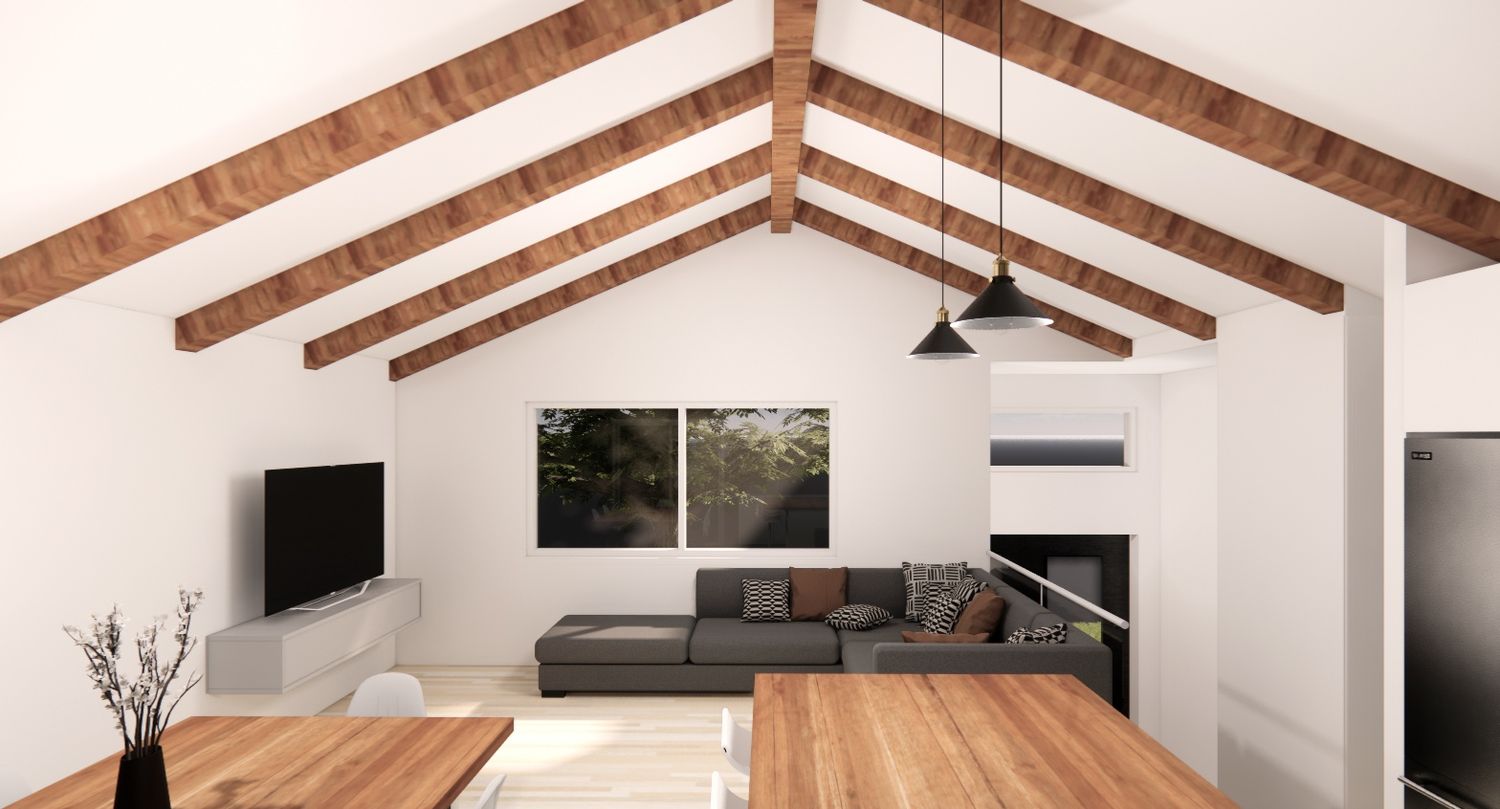 Living Room from a Home extensions project near Montreal (Greater Montreal) by Architech Nomade